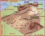 Clic sur cette carte gographyque pour savoir ou se situe mon pays qu'est l'ALGERIE.